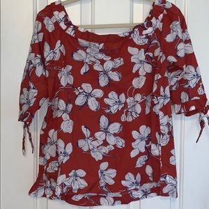 Loft Peek a Boo Shoulder Top